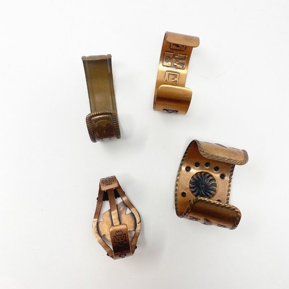 525 Vintage Bell Trading Post solid copper storyteller bracelets jewelry set - Picture 3 of 10